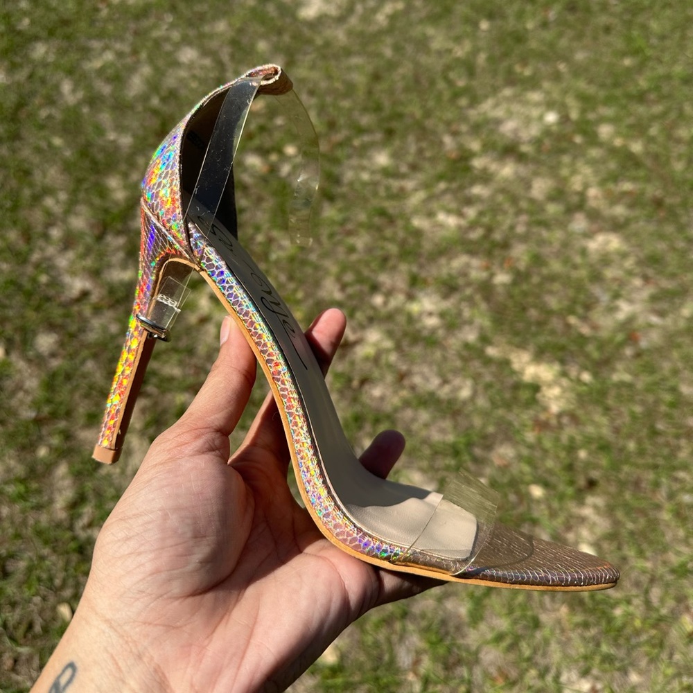 Iridescent high heels